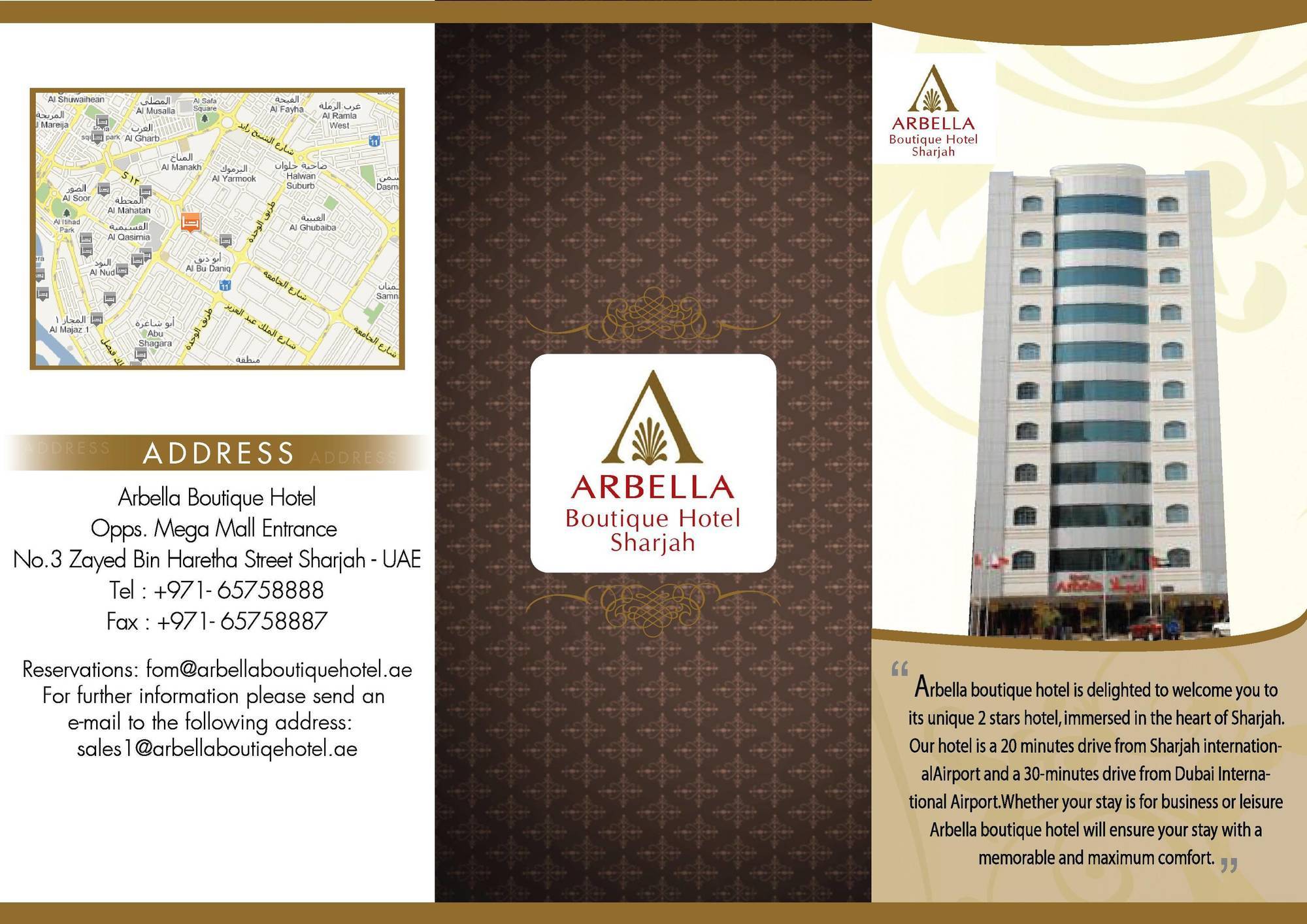Arbella Boutique Hotel Sharjah Exteriör bild